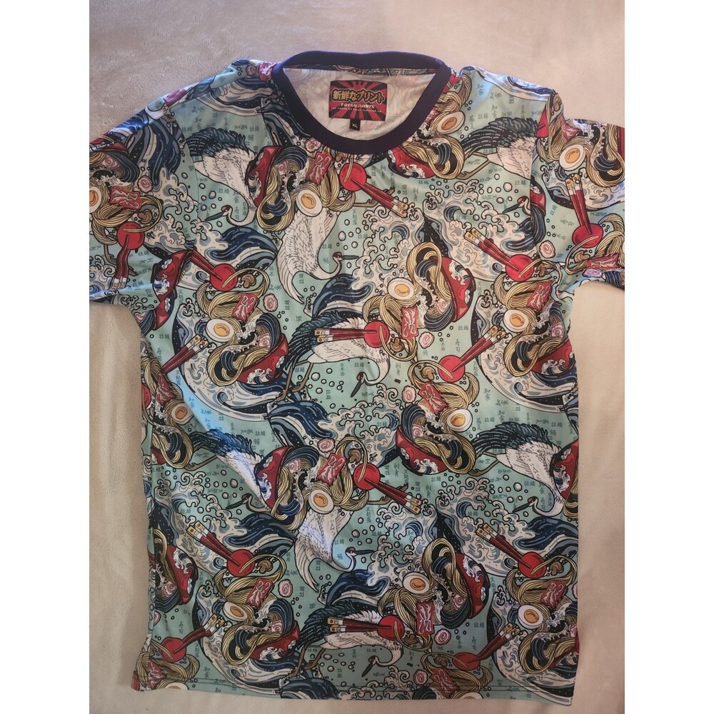 Fresh Prints of Tokyo "Drill Clothing" ramen t-shirt.